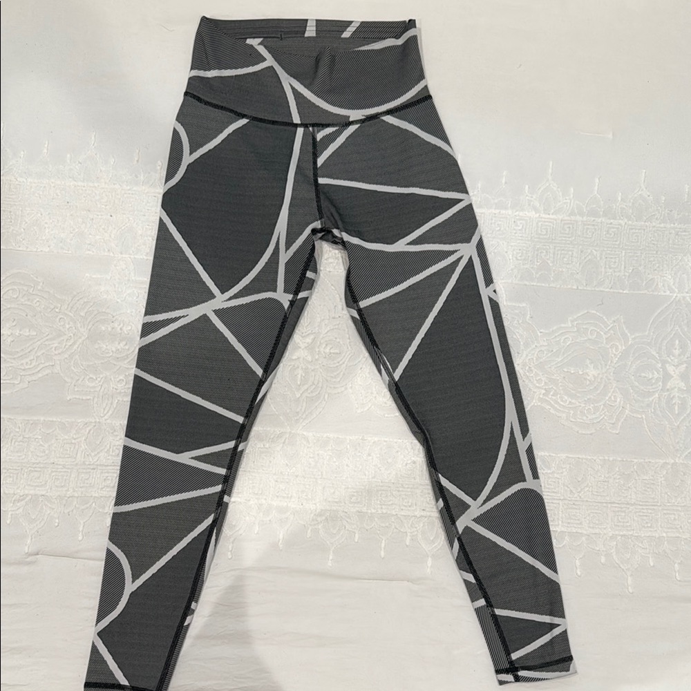 adidas Black and Gray Geometric Leggings